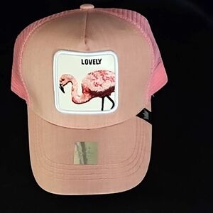 NWOT Play New York Pink Flamingo Trucker Cap